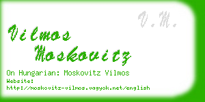 vilmos moskovitz business card